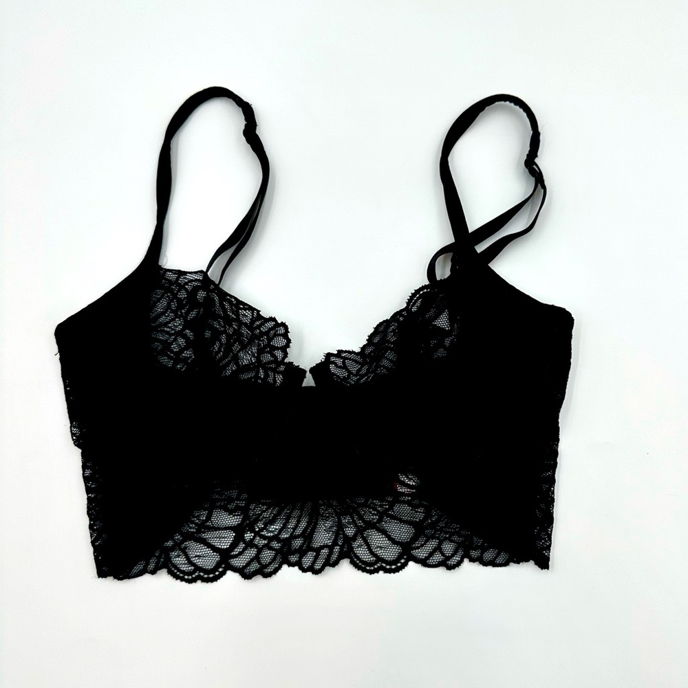 Josie by Natori Maran Black Lace Bralette 32B/C
